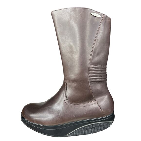 MBT Women’s Pomoja Brown Leather Vibram Riding Boot Size US 8-8.5 - Picture 3 of 13
